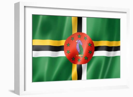 Dominica Flag-daboost-Framed Art Print