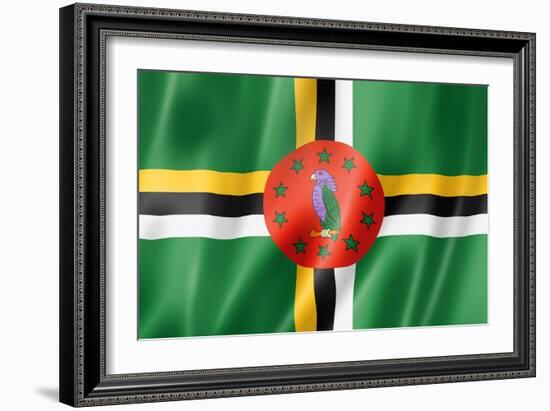 Dominica Flag-daboost-Framed Art Print