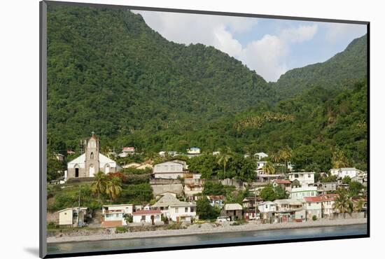 Dominica, Roseau, View of Villages South of Roseau on the Green Hills-Anthony Asael-Mounted Photographic Print