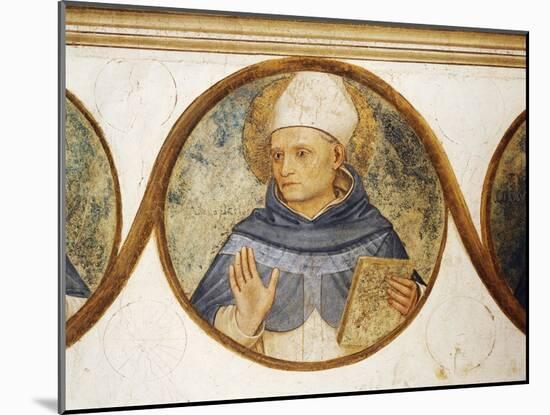 Dominican Order Genealogical Tree with Portrait of St. Albert, Detail from Crucifixion with Saints-Fra Angelico-Mounted Giclee Print