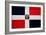 Dominican Republic Flag Design with Wood Patterning - Flags of the World Series-Philippe Hugonnard-Framed Art Print