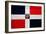 Dominican Republic Flag Design with Wood Patterning - Flags of the World Series-Philippe Hugonnard-Framed Art Print