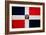 Dominican Republic Flag Design with Wood Patterning - Flags of the World Series-Philippe Hugonnard-Framed Art Print