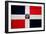 Dominican Republic Flag Design with Wood Patterning - Flags of the World Series-Philippe Hugonnard-Framed Art Print