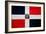 Dominican Republic Flag Design with Wood Patterning - Flags of the World Series-Philippe Hugonnard-Framed Art Print