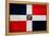 Dominican Republic Flag Design with Wood Patterning - Flags of the World Series-Philippe Hugonnard-Framed Stretched Canvas