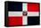 Dominican Republic Flag Design with Wood Patterning - Flags of the World Series-Philippe Hugonnard-Framed Stretched Canvas