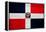 Dominican Republic Flag Design with Wood Patterning - Flags of the World Series-Philippe Hugonnard-Framed Stretched Canvas