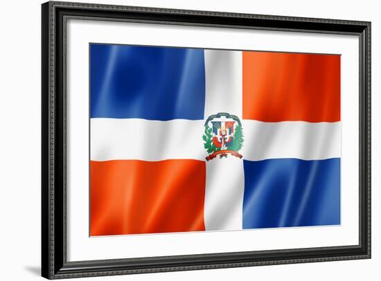 Dominican Republic Flag-daboost-Framed Art Print