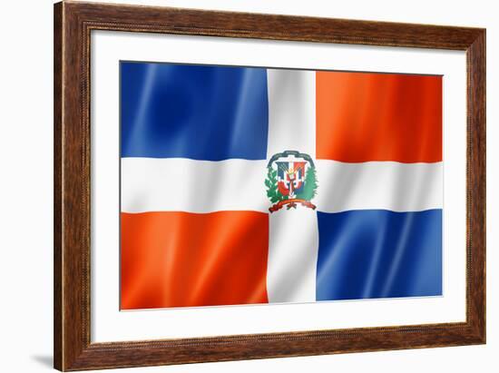 Dominican Republic Flag-daboost-Framed Art Print