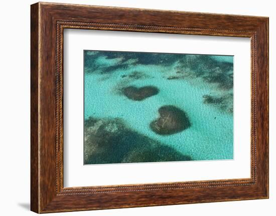 Dominican Republic, Punta Cana, Bavaro, View of Two Heart Shaped Reefs-Jane Sweeney-Framed Photographic Print