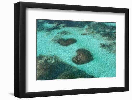 Dominican Republic, Punta Cana, Bavaro, View of Two Heart Shaped Reefs-Jane Sweeney-Framed Photographic Print