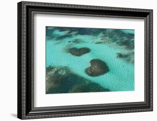 Dominican Republic, Punta Cana, Bavaro, View of Two Heart Shaped Reefs-Jane Sweeney-Framed Photographic Print