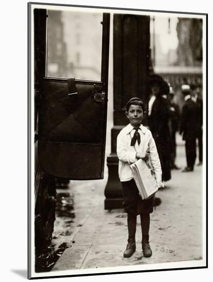 Dominick Carroll, Newsboy, Philadelphia, Pennsylvania, c.1910-Lewis Wickes Hine-Mounted Giclee Print