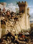 Guillaume De Clermont Defending the Walls at the Siege of Acre, 1291-Dominique Papety-Framed Giclee Print