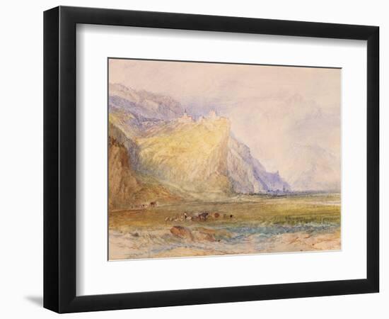 Domleschg Valley, Looking South East, Towards Schloss Ortenstein, C.1853-J. M. W. Turner-Framed Giclee Print