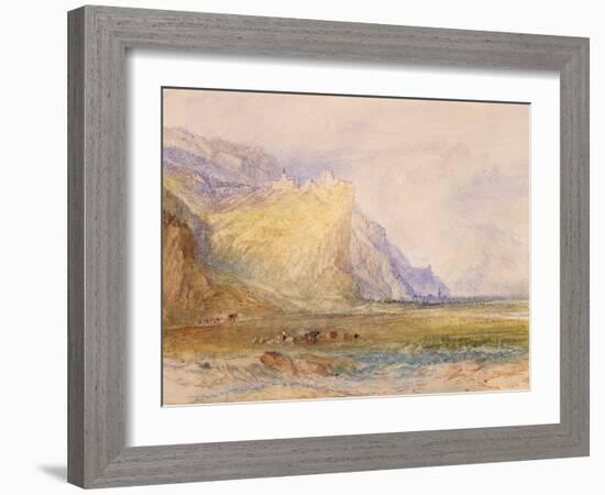 Domleschg Valley, Looking South East, Towards Schloss Ortenstein, C.1853-J. M. W. Turner-Framed Giclee Print