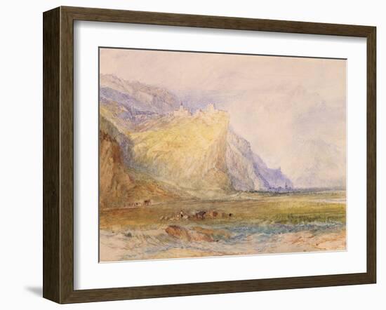 Domleschg Valley, Looking South East, Towards Schloss Ortenstein, C.1853-J. M. W. Turner-Framed Giclee Print