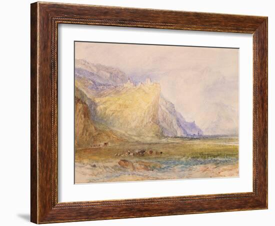 Domleschg Valley, Looking South East, Towards Schloss Ortenstein, C.1853-J. M. W. Turner-Framed Giclee Print