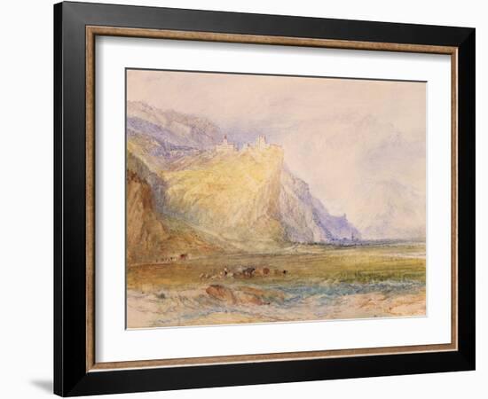 Domleschg Valley, Looking South East, Towards Schloss Ortenstein, C.1853-J. M. W. Turner-Framed Giclee Print