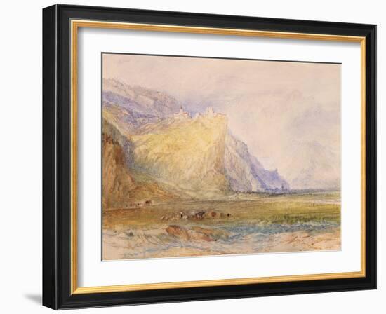 Domleschg Valley, Looking South East, Towards Schloss Ortenstein, C.1853-J. M. W. Turner-Framed Giclee Print