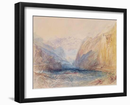 Domleschg Valley, Near Rothenbrunnen, Looking Towards Rhazuns, 1843-J. M. W. Turner-Framed Giclee Print