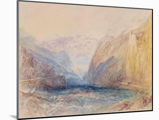 Domleschg Valley, Near Rothenbrunnen, Looking Towards Rhazuns, 1843-J. M. W. Turner-Mounted Giclee Print