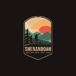 Emblem Patch Vector Illustration of Shenandoah National Park on Dark Background-DOMSTOCK-Photographic Print