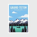 Yosemite National Park Poster Vector Illustration Design-DOMSTOCK-Photographic Print