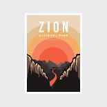 Yosemite National Park Poster Vector Illustration Design-DOMSTOCK-Photographic Print