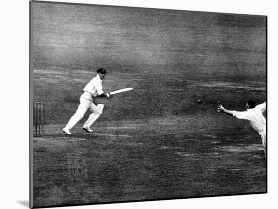 Don Bradman Square Cuts at Lord's, 1930-null-Mounted Photographic Print