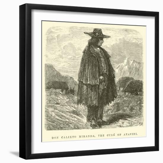 Don Calixto Miranda, the Cure of Ayaviri-Édouard Riou-Framed Giclee Print