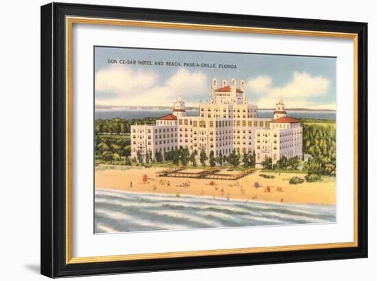 Don Ce-Sar Hotel, Pass-A-Grille-null-Framed Art Print