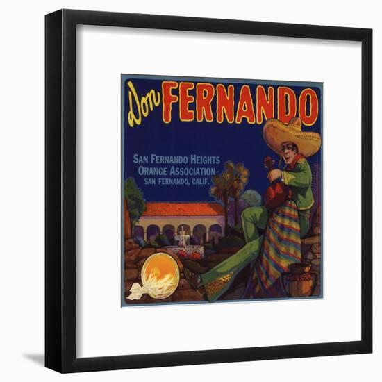 Don Fernando Brand - San Fernando, California - Citrus Crate Label-Lantern Press-Framed Art Print