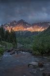 Colorado, Maroon Bells SP. Sunrise Storm Clouds on Maroon Bells Mts-Don Grall-Photographic Print