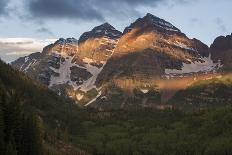 Colorado, Maroon Bells State Park. Sunrise on Maroon Bells Mountains-Don Grall-Photographic Print