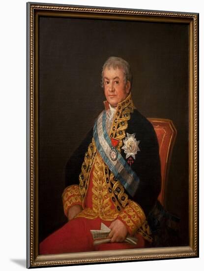 Don Jose Antonio, Marquis De Caballero, 1807 (Oil on Canvas)-Francisco Jose de Goya y Lucientes-Mounted Giclee Print