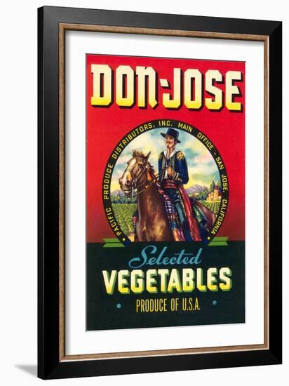 Don Jose Vegetables Label-null-Framed Art Print