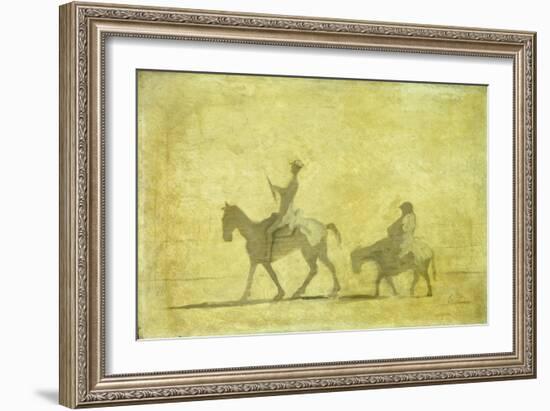 Don Quixote and Sancho Pansa-Honoré Daumier-Framed Giclee Print