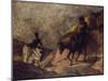 Don Quixote and Sancho Panza, 1866-1867-Honoré Daumier-Mounted Giclee Print