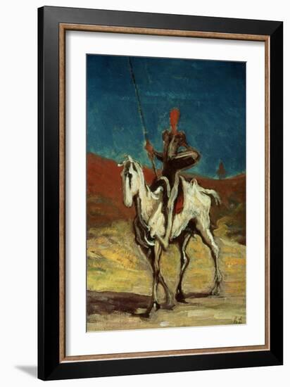 Don Quixote and Sancho Panza, circa 1865-1870-Honore Daumier-Framed Giclee Print