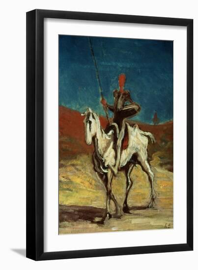 Don Quixote and Sancho Panza, circa 1865-1870-Honore Daumier-Framed Giclee Print