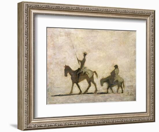 Don Quixote and Sancho Panza-Honore Daumier-Framed Giclee Print