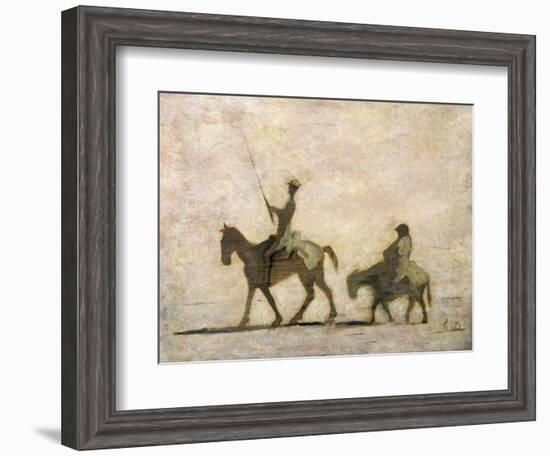 Don Quixote and Sancho Panza-Honore Daumier-Framed Giclee Print