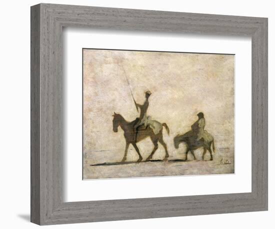 Don Quixote and Sancho Panza-Honore Daumier-Framed Giclee Print