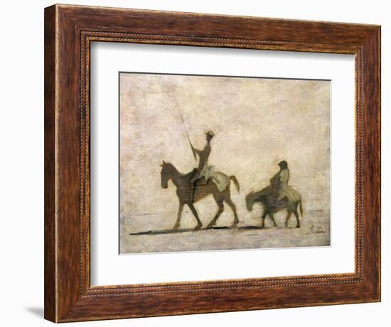 Don Quixote and Sancho Panza-Honore Daumier-Framed Giclee Print