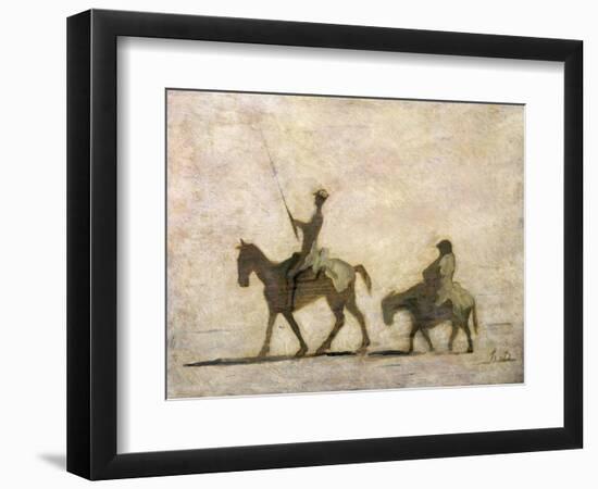 Don Quixote and Sancho Panza-Honore Daumier-Framed Giclee Print