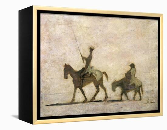 Don Quixote and Sancho Panza-Honore Daumier-Framed Premier Image Canvas