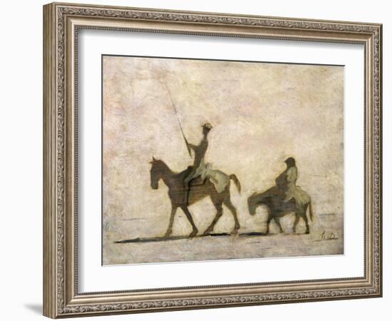 Don Quixote and Sancho Panza-Honore Daumier-Framed Giclee Print