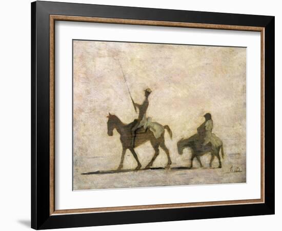 Don Quixote and Sancho Panza-Honore Daumier-Framed Giclee Print